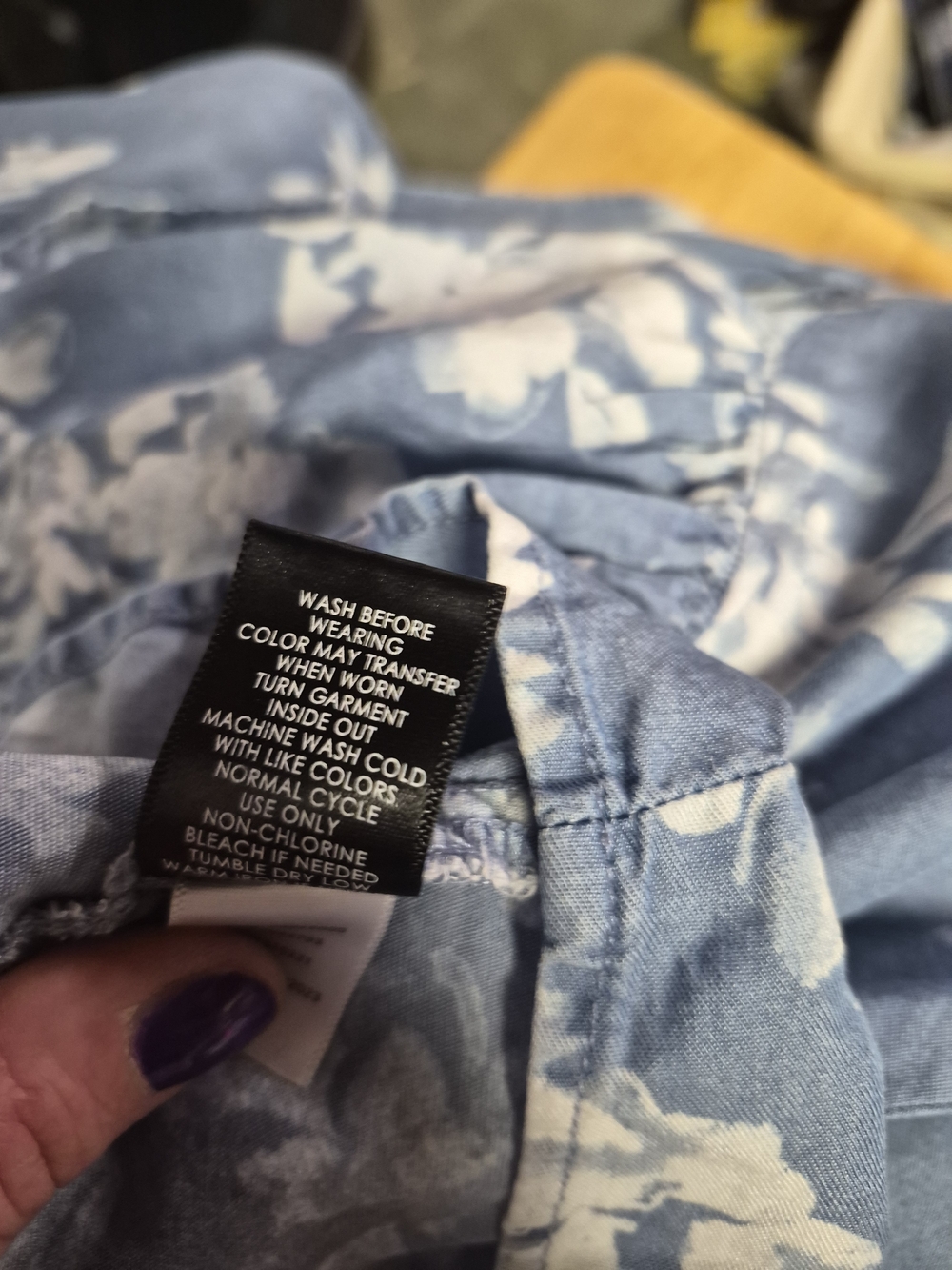Maxi Chambray Hi-Low V-Neck Dress - Picture 7 of 8